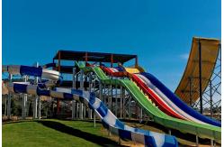 China Water Theme Park Playground Design Small Pool Games Fiberglass Slide supplier