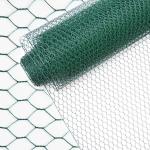 13.7 X 80 Inches Hexagonal Gabion Mesh Green Color Powder Coated Galvanized for sale