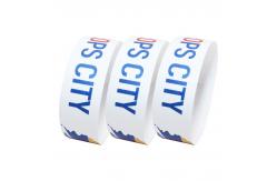 China Barcoding Tyvek Paper Wristbands Custom Logo Printing Tear Resistant supplier