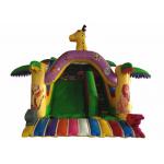 Giraffe arch inflatable standard dry slide animals zoo park inflatable standard slide for children for sale