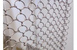 China Gold Fireproof Chainmail Ring Mesh Curtain 3.8mm-50mm Aperture supplier