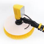 China 7.5 Meters Extendable Aluminum Pole Single Head Rotary Brush Solar Panel Cleaning Brush with Motor manufacturer