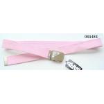Pink Polyester Kids Web Belt Printing Nickel Satin Military Plate Buckle Available for sale