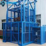 10m High Blue 500kg-20000kg Industrial Indoor Goods Lift Hydraulic Cargo Elevator for sale
