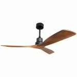 3 Blades 65w Iron Solid Wood Ceiling Fan Light 52Inch Led Indoor Ceiling Fan for sale