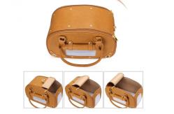 China 45L Travel Portable Soft Padded Dog Cat Leather Handbag Foldable supplier