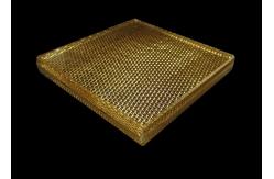 China Custom PVB Film Anti Fire Safety Fabric Laminated Glass With Copper Wire Mesh supplier