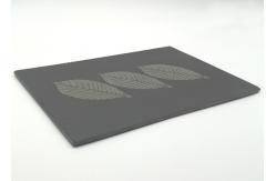 China Engrave Black Slate Placemats Coasters 30cm x 20cm With Logo Straight Edges supplier