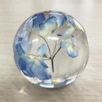 Home decoration craft acrylic paperweight with real flower inside dry flowers for resin art crystal paperweights for sale