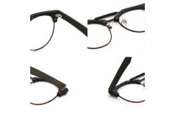 China Cheap And Fine Imitation Wood Acetate Optical Glasses Frame MR 0366 supplier