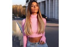 China Turtleneck Navel Tops Women's Long Sleeve Crop Top supplier
