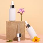 Customized Hot Stamping 2oz Glass Dropper Bottles With Plastic Lid
