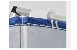 China Alu Pipe Polyester Dirty Clothes Basket With Cover Foldable Laundry Hamper supplier