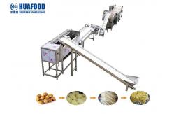 China Industrial 500KG/H Potato Washing And Peeling Machine Slicing Making Machines supplier