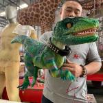 Museum Dino Hand Puppet / Realistic Baby Dinosaur Puppet RoHS Certified