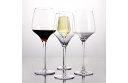 China Slant Industries 450ml Wine Glass , Unique Shaped Crystal Champagne Glasses supplier