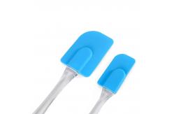 China Nontoxic Detachable Silicone Pastry Scraper With Transparent Plastic Handle supplier