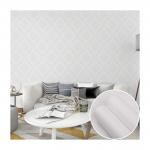 Customizable Grey Embossed Wallpaper 3D Embossed Peel And Stick Wallpaper for sale
