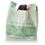 Customized eco friendly compostable PLA organic plastic cornstarch biodegradable T-shirt shopping bag for sale