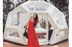 China Transparent Soccer Shape 4m Inflatable Jungle Bubble Tent supplier