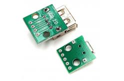 China USB To 2.54mm DIP Adapter Female Connectors PCB Converter Board supplier