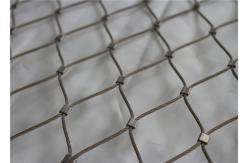 China Inox Cable Woven Rope Mesh 7x7 , 7x19 Wire Indestructible Rhombus Shaped supplier
