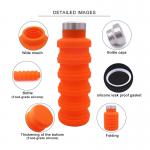 BPA Free Reusable Silicone Folding Water Bottle