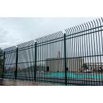 Wrought Iron Tubular Steel Fence Green Garrison Fencing Panels Spear Top Picket for sale
