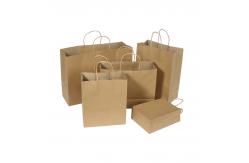 China Customized Size Printing Logo Kraft Paper Packaging Bag Biodegradable Recycled supplier