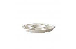 China 9 Divided Round Biodegradable Bagasse Tableware Party Plates Greaseproof supplier
