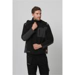 Hidden Zipper Cold Weather Workwear , Mens Black Soft Shell Jacket