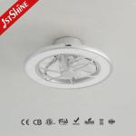 6 Speeds Adjustable Ceiling Fan Hidden Blades Remote Control LED Light Source 1stshine