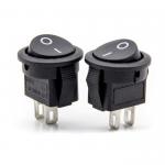 20mm 2 Pin Round On Off On Rocker Switch 6a / 250v 10a / 125v for sale