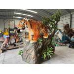 Theme Park Realistic Animatronic Life Size Tiger Customized