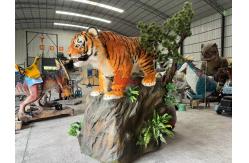 China Theme Park Realistic Animatronic Life Size Tiger Customized supplier