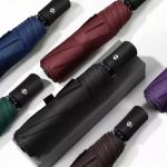 Windproof Houseware Plastic Products Automatic Open 3 Folding Umbrella With Logo for sale