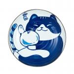 Best Blue Ceramic Stoneware Dinnerware Sets Gift Cat Plate Bowl Set Exquisite Gift for sale
