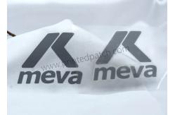 China Flat Printing Sliver Reflective Heat Transfer Clothing Labels For Peaked Cap supplier