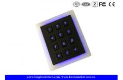 China Custom Industrial Numeric Keypad , 12 Plastic Keys Metal Keypad With Backlight supplier