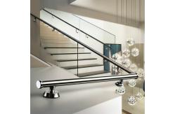 China Innovative Stainless Steel Handrails with Crystal Accents for Glass Railings supplier