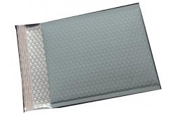 China Gray Matte Metallic Bubble Mailers , Flat Custom Printed Padded Envelopes supplier