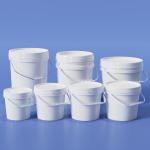 3L Food Storage PP Bucket Easy To Pull Plastic Pails White Black Blue for sale