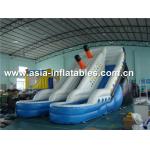 Hot Sale Inflatable Water Slide With Pool For Aqua Park Games for sale