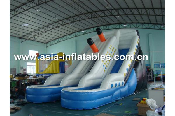 Hot Sale Inflatable Water Slide With Pool For Aqua Park Games