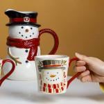 Creative Snowman Mug Ceramic Cup Household Milk Breakfast Coffee Cup for sale