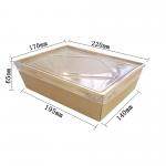 Printed Container Delicatessen Food Takeaway Kraft Paper Lunch Box for sale