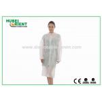 Non Sterile  22gsm MP Disposable Lab Coats With Zip Closure for sale