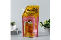 China Custom Biodegradable Plastic Aluminum Foil Spout Pouch Straw Fruits Juice Pouch Bag supplier