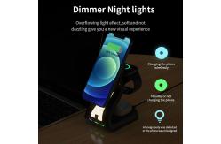 China Desktop Qi Wireless Fast Charger Stand 3 In 1 Wireless Charging Dock Station supplier