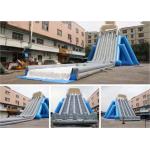 Blue And Grey Giant Inflatable Water Wave Slide For Event With Five Lanes for sale